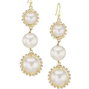 Rosantica Faux Pearl, & Crystal Drop Earrings